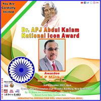 K.P.Malik Awarded with Dr APJ Abdul Kalam National Icon Award.jpg