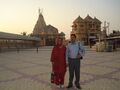 Somnath temple Author with wife.JPG