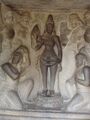 Fresco of Durga within the ratha's sanctum, Mahabalipuram