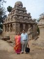 Laxman Burdak & Gomati Burdak at Dharmaraja Ratha, Mahabalipuram