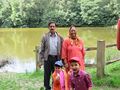 Laxman Burdak, Gomati Burdak, Khushi, Shaurya at Silt Lake, Tilgate Park, West Sussex, England