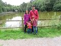 Pravin Sunda, Vinita, Khushi, Shaurya at Silt Lake, Tilgate Park, West Sussex, England