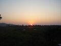 काजीरंगा में सूर्यास्त का दृश्य