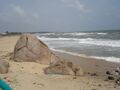 Mahishasura Rock at Sea Beach, Mahabalipuram