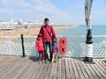 Praveen Sunda, Khushi, Sharya at Brighton Beach