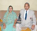 Capt. Mukhtiar Singh with his wife Surja Devi