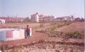 Diamon Cement Park Damoh as on 14.01.1991, collectorate on right and Circuit House Hill seen behind