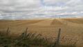 View of a harvested field near Bath England