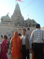 Laxman Burdak and Gomati Burdak at Dwarka Temple