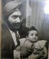 Maharaja Pratap Singh of Nabha with his youngest son Maharajkumar Shri Himmat Singh, State:- Nabha, Dynasty:- Sidhu Jat, Credit:- Kunwar Bhanu Pratap Singh of Nabha