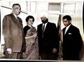 Honorable N S Mangat QC, with Indira Gandhi, .