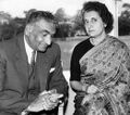 Honorable N S Mangat QC, with Indira Gandhi.