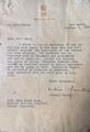 PM Indira Gandhi's letter to Ch. Uday Singh Mann