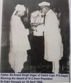 Capt Prithvi Singh Dagar's father Sh. Kewal Singh Dagar receiving Veer Chakra Award from President of India Dr Jakir Hussain on 16.4.1969