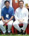 Rohit Shokeen with Rahul Gandhi