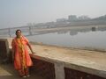 View of Sabarmati River from Sabarmati Ashram with Gomati Burdak