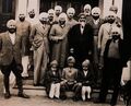 Sardar Bahadur Kartar Singh Dhaliwal of Karorsinghia misl (Descendant of Baba Baghel Singh Dhaliwal) with Maharaja Ravi Sher Singh , Maharaja Of Kalsia and some Jatsikh Noble's at residence of Sardar Bahadur Kartar Singh Dhaliwal house Ahmedgarh.