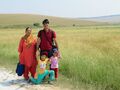 Gomati Burdak, Pravin Sunda, Shaurya, Khushi on Foot-track at Seven Sisters East Sussex, England