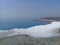 English Channel as seen from cliff of Seven Sisters East Sussex, England