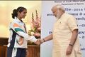 Sonika Tandi (Junior Hokey Player) with PM Narendra Modi