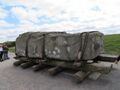 This is how prehistoric people moved megaliths by creating a track of logs on which the large stones were rolled along.