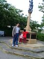 Laxman Burdak, Khushi, Shaurya at War Memorial at Burgess Hill, England